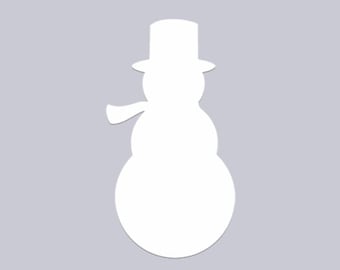 Snowman Paper Die Cuts, Winter Craft Cutouts and Christmas Gift Tags