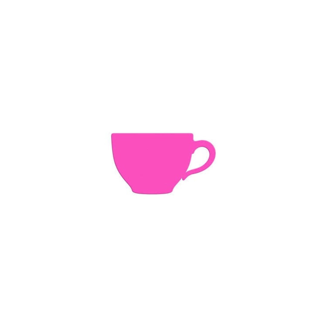 Coffee Cup Die Cut Shapes for Place Cards &amp; Party Favors, Tea Party ...