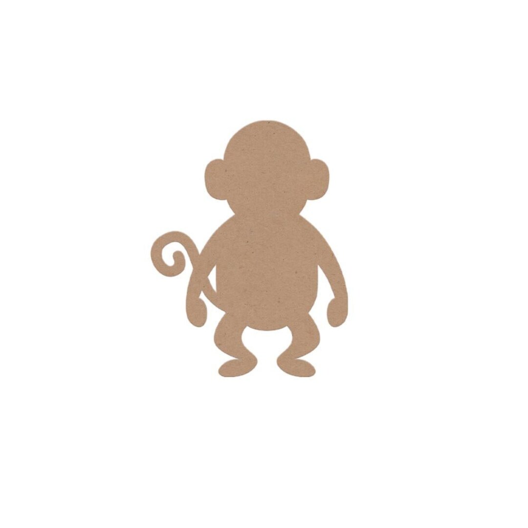 Paper Monkey Die Cut Shapes, Monkey Cutout Shapes for Zoo and Safari ...
