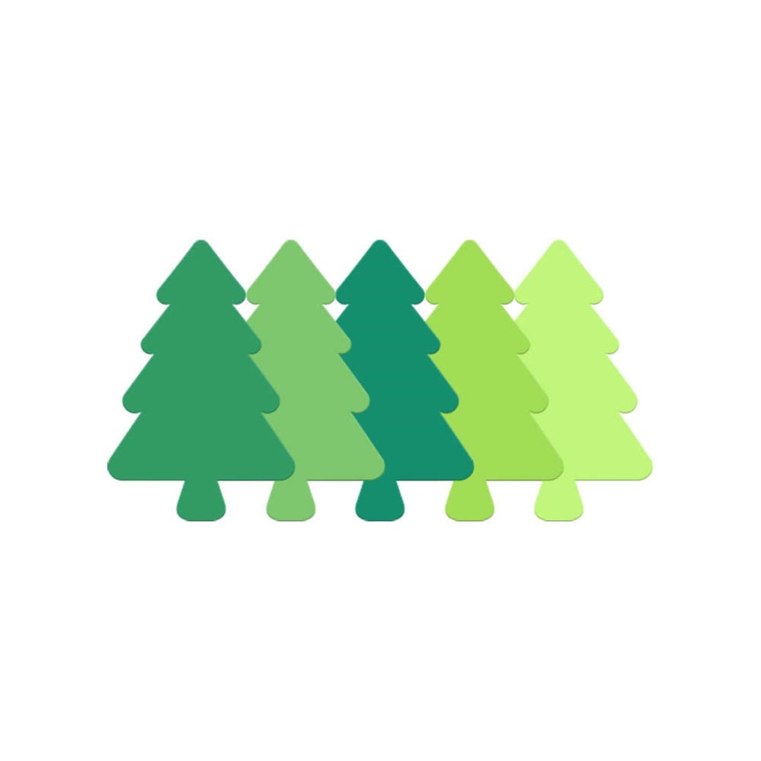 Paper Christmas Tree Cutout Shapes for Holiday Craft Projects ...