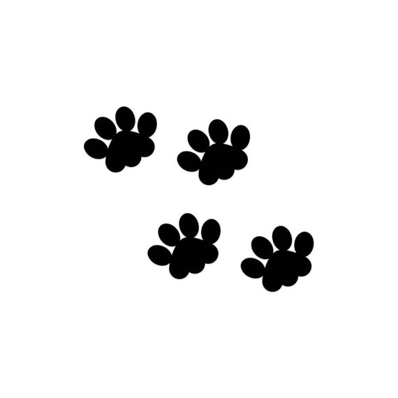 Paw Print Die Cut Shapes for Puppy Parties Puppy Birthday Etsy