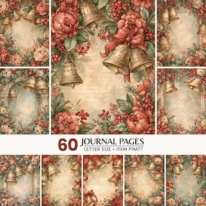 Vintage Bells Junk Journal Kit | Victorian Holiday Printable Pages (Digital Download)