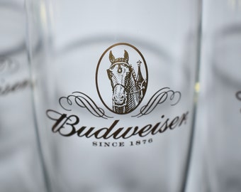 バドワイザービール - ミレニアム - 1876年以来 - 足付きボール - 金縁