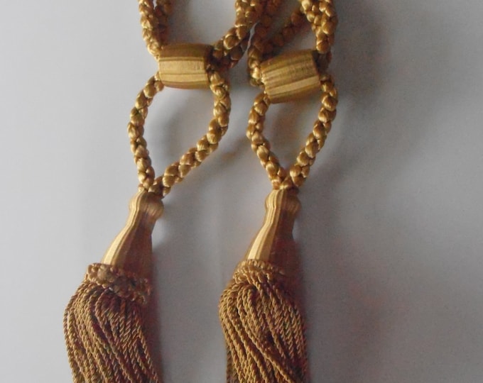 Vintage Gold Tassel Tie Backs Etsy