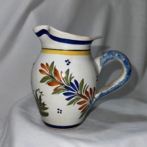 Henriot Quimper Faience Ceramic Pitcher