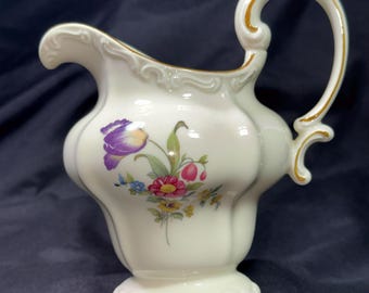 Rare Rosenthal Pompadour Creamer - U.S. Zone Mark (1946-1949) - Moss Rose Floral