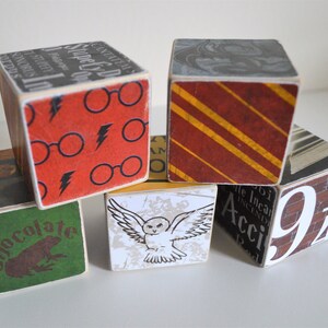 Harry Potter Baby Blocks - FREE Name Letters may be added! Baby Shower Gift, Nursery, Library or Birthday Decor, Magic, Hogwarts, Wizard