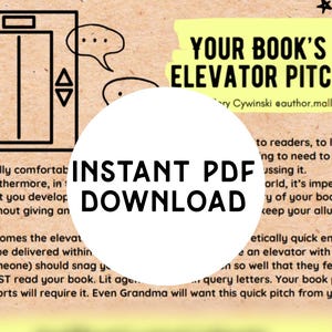 PDF: Writing Your Book&#39;s Elevator Pitch | Writer Help, Book Publishing Help, Self-Publishing, New Author, Book Marketing Ideas