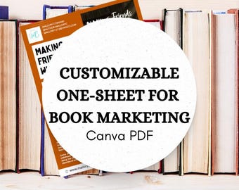 Customizable One-Sheet for Book Marketing, Canva Template, Indie Author Help, Consignment, Book Selling, PDF