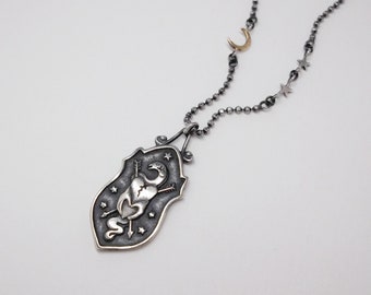 Intuition Necklace with Moon & Stars