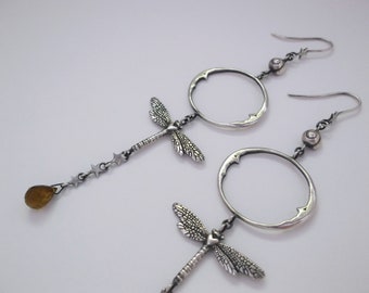 Lunar Dragonfly Earring