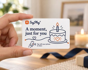Personalised Birthday Voice & Video Card – Record Your Wishes, Tap to Play, No App Needed