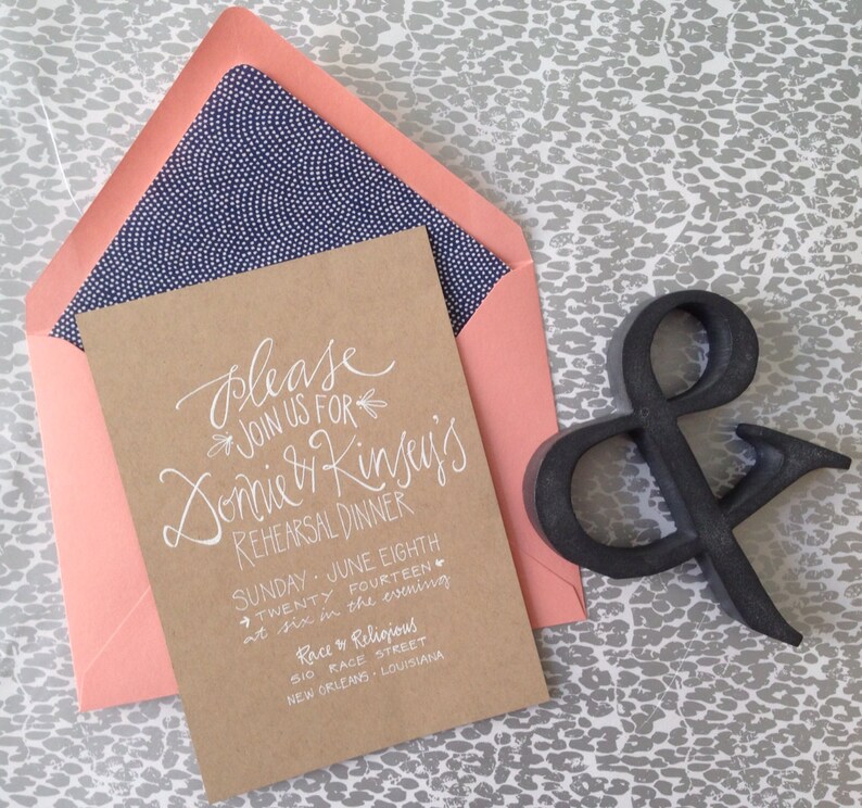 Wedding Rehearsal Invite Rehearsal Dinner Invite Family Style Rehearsal Dinner Rustic Rehearsal Dinner Invitation