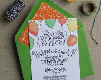 Boy Birthday Invitation . Birthday Party Invite for Boys . Little Boy Birthday . Kids Birthday Invitation