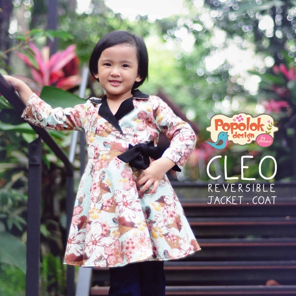 CLEO Reversible Jacket & Coat PDF Pattern by Popolok Design - 8 Sizes Girl Age 1 to 8