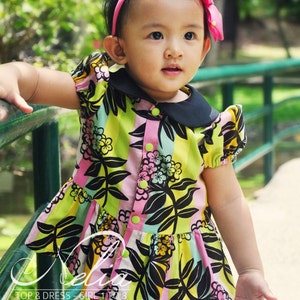 NELIA Top & Dress PDF Pattern by Popolok Design 8 Sizes Girl Age 1 to 8 image 5