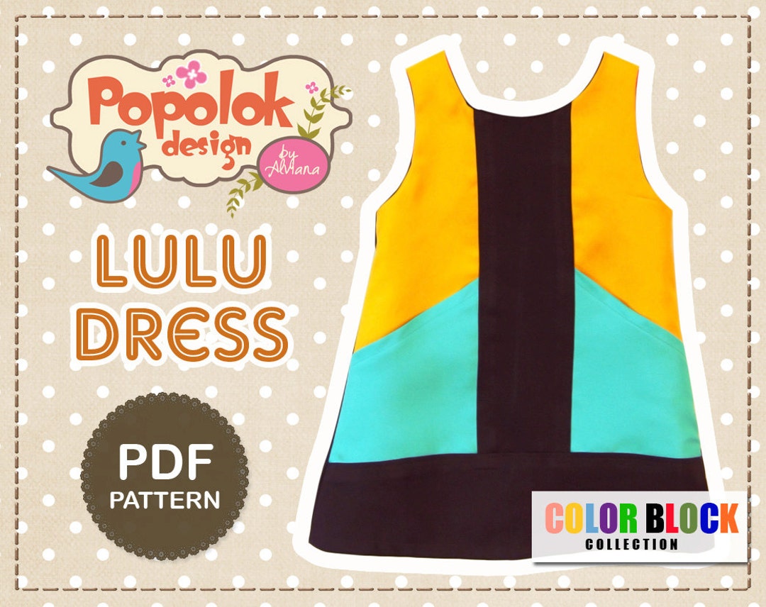 LULU Dress PDF Pattern & Tutorial 8 Sizes From Age 1 to 8 Etsy