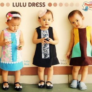 LULU Dress PDF Pattern & Tutorial 8 sizes from Age 1 to 8 image 2