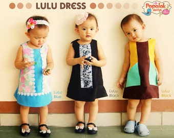 LULU Dress PDF Pattern & Tutorial - 8 sizes from Age 1 to 8