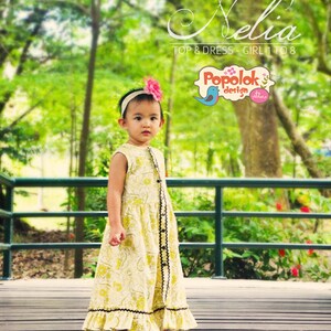 NELIA Top & Dress PDF Pattern by Popolok Design 8 Sizes Girl Age 1 to 8 image 5