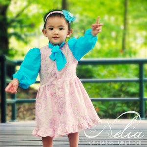 NELIA Top & Dress PDF Pattern by Popolok Design 8 Sizes Girl Age 1 to 8 image 4