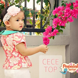CECE Top & Dress PDF Pattern by Popolok Design - 8 sizes Girl Age 1 to 8