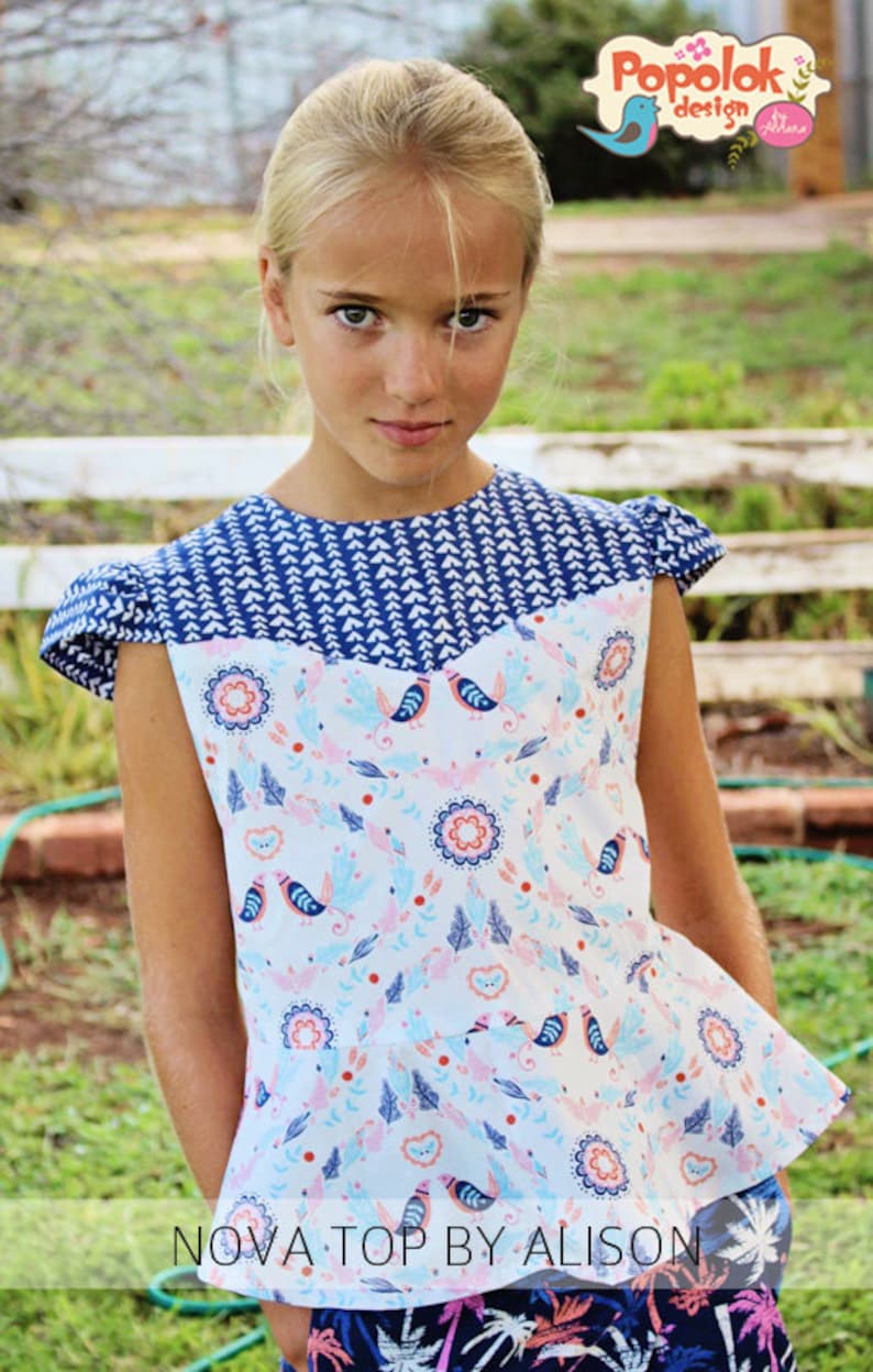 NOVA Top & Dress PDF Pattern by Popolok Design Tween Teen Girl Age 9 to 16 image 2