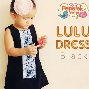 LULU Dress PDF Pattern & Tutorial 8 sizes from Age 1 to 8 image 1