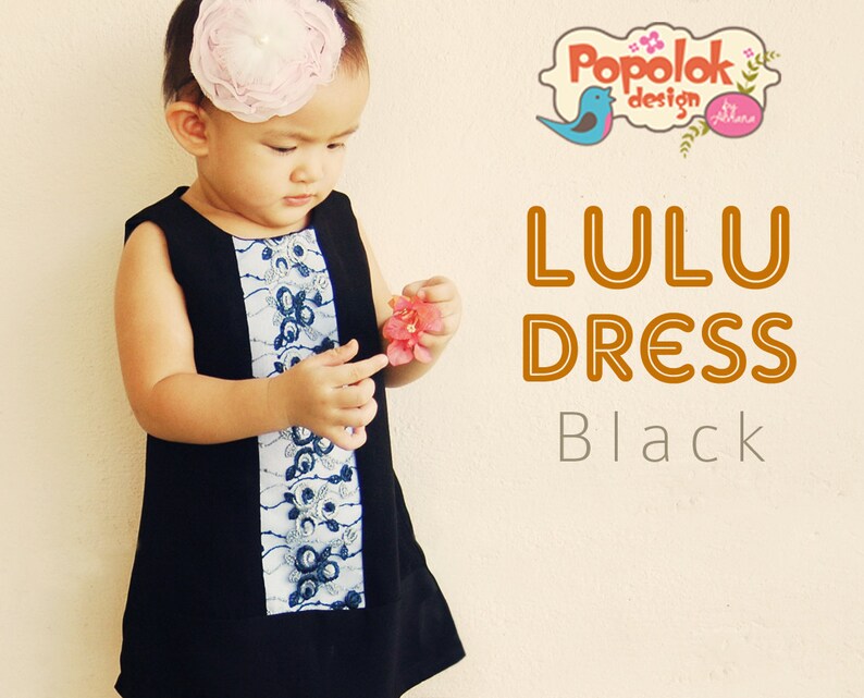 LULU Dress PDF Pattern & Tutorial 8 sizes from Age 1 to 8 image 1