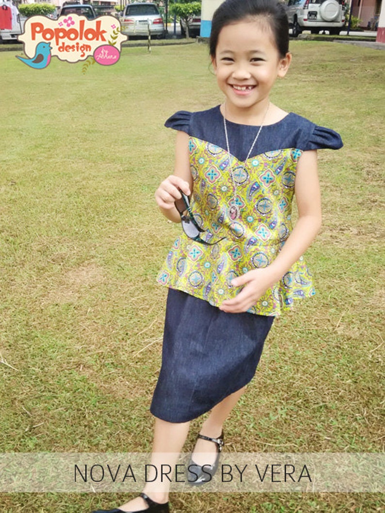 NOVA Top & Dress PDF Pattern by Popolok Design Tween Teen Girl Age 9 to 16 image 1
