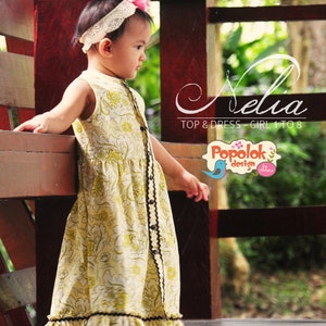 NELIA Top & Dress PDF Pattern by Popolok Design 8 Sizes Girl Age 1 to 8 image 4