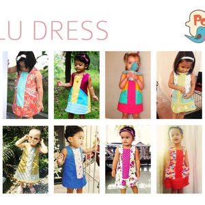 LULU Dress PDF Pattern & Tutorial 8 sizes from Age 1 to 8 image 2