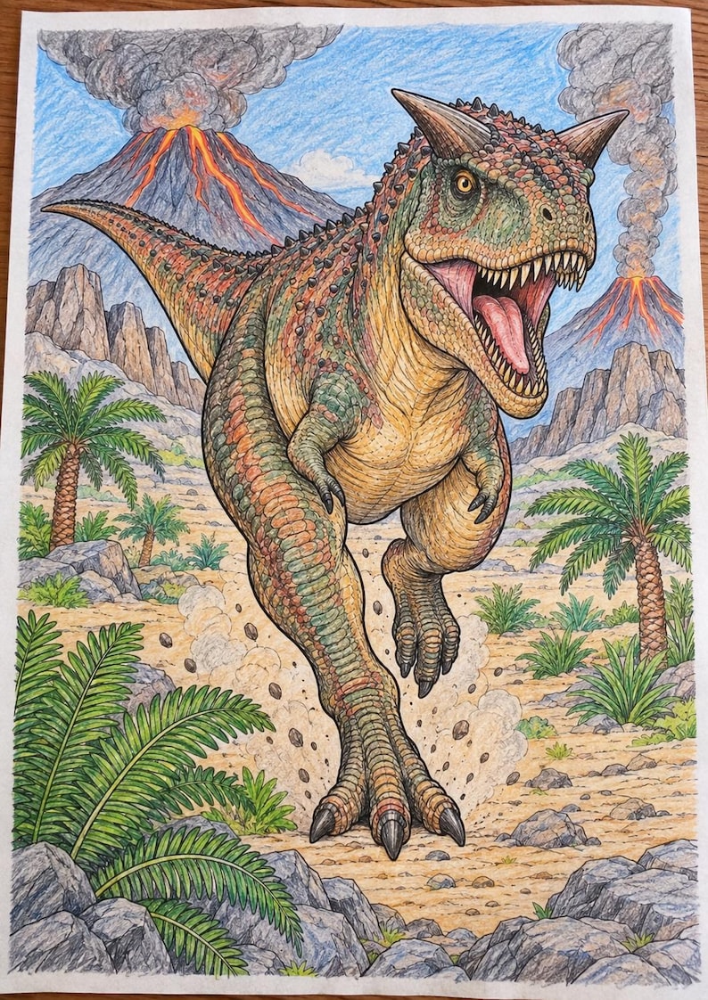 Prehistoric Giants Dinosaur Adult Coloring Book | 50+ Coloring Pages ...