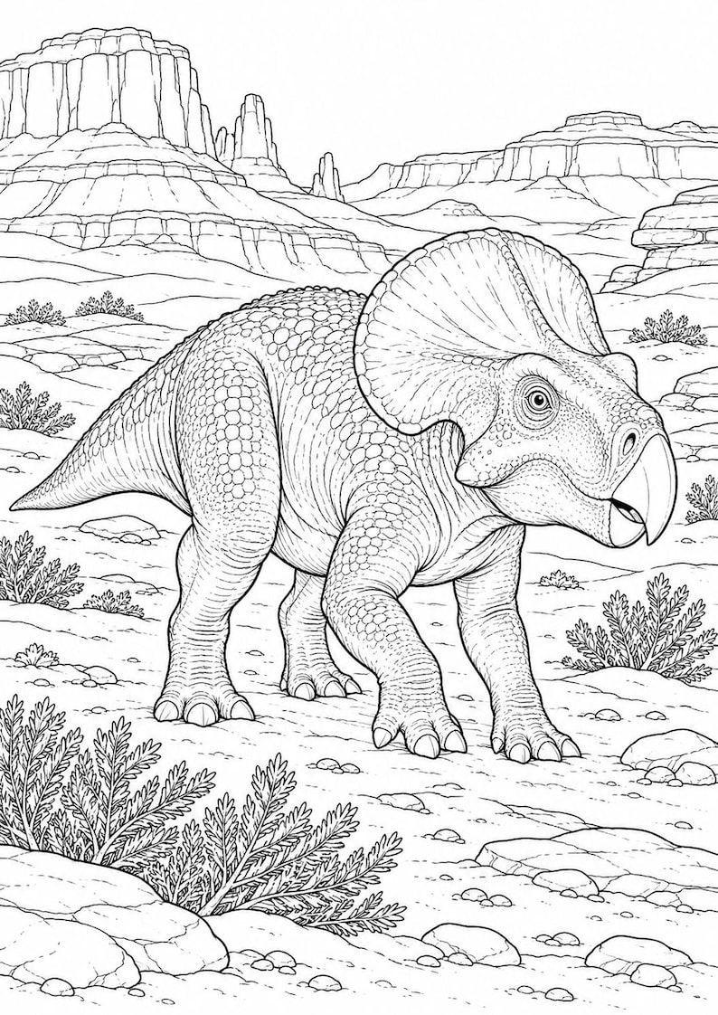 Prehistoric Giants Dinosaur Adult Coloring Book | 50+ Coloring Pages ...