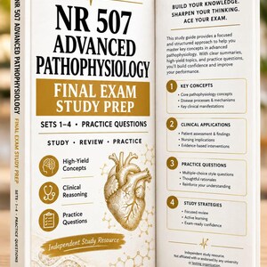 NR 507 Vorbereitungsmaterial für die Abschlussprüfung in fortgeschrittener Pathophysiologie, Übungsfragensätze 1-4 (2026-2027)