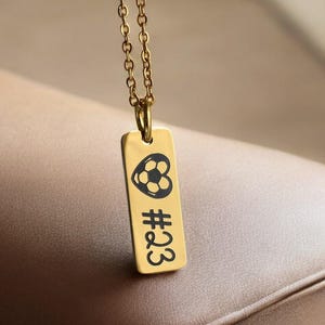 Personalized Soccer Player Necklace, Custom Jersey Number nad Name Necklace, End of Year, Graduation Gift, Bulk Team Gifts
