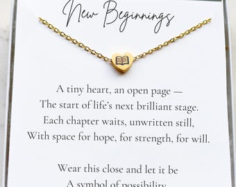 Collar para un nuevo comienzo - Regalos para mujeres divorciadas - Regalo para animar - Borrón y cuenta nueva - Collar de regalo por ruptura - Regalo para empezar de nuevo - Despedida