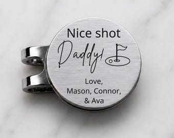Personalized Golf Ball Marker Fathers Day Birthday Gift For Men Dad Grandad Husband Golfing Boyfriend Daddy Present Customized