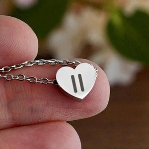 Pause Halskette, Silber, Gold, Inspiration Schmuck, Selbstfürsorge, psychische Gesundheitsbewusstsein, Angst Geschenk, Power of Pause, Yoga, Pause Schmuck