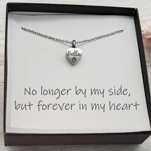 Custom Urn Charm Necklace for Dogs Ashes, Heart Urn Pendant, Personalized Cremation Memorial Urn Jewelry, Pet Loss Gift, Dog Loss