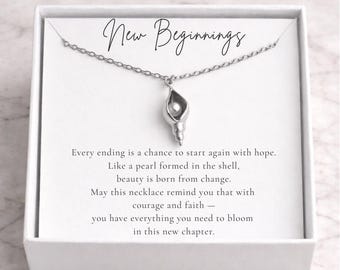 Collar para un nuevo comienzo - Regalos para mujeres divorciadas - Regalo para animar - Borrón y cuenta nueva - Collar de regalo por ruptura - Regalo para empezar de nuevo - Despedida