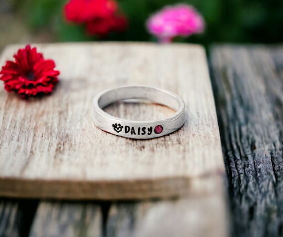 Pet name ring best sale
