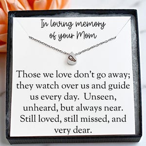 Loss of Mother Angel Wing Necklace Memorial Gift for Mom Sympathy Gift for Mother’s Passing Grief Keepsake In Memory of Mom Remembrance