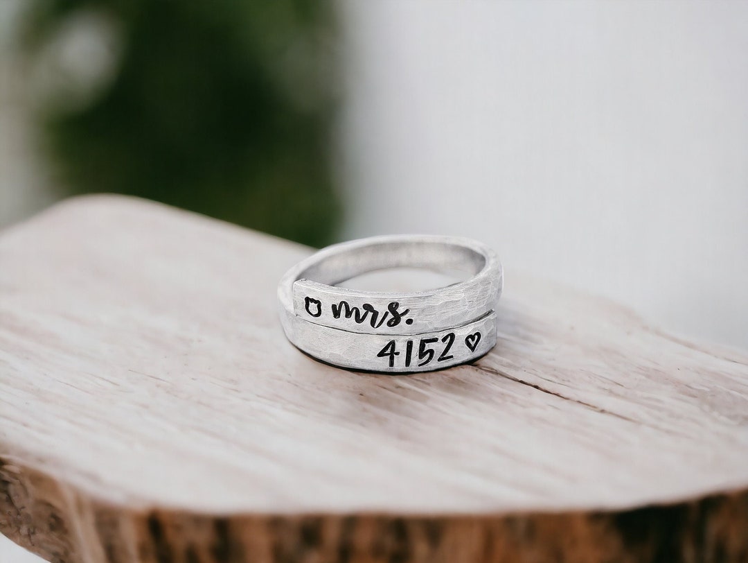 Police Badge Ring Badge Number Police Wife Police Officer Wrap Ring ...