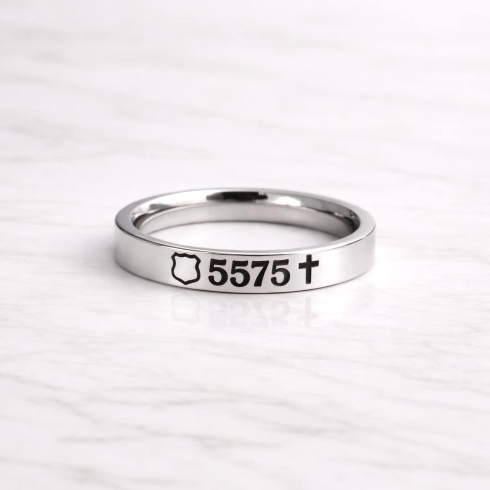 Police Badge Ring - Police Officer - Badge Number - Police Wife ...