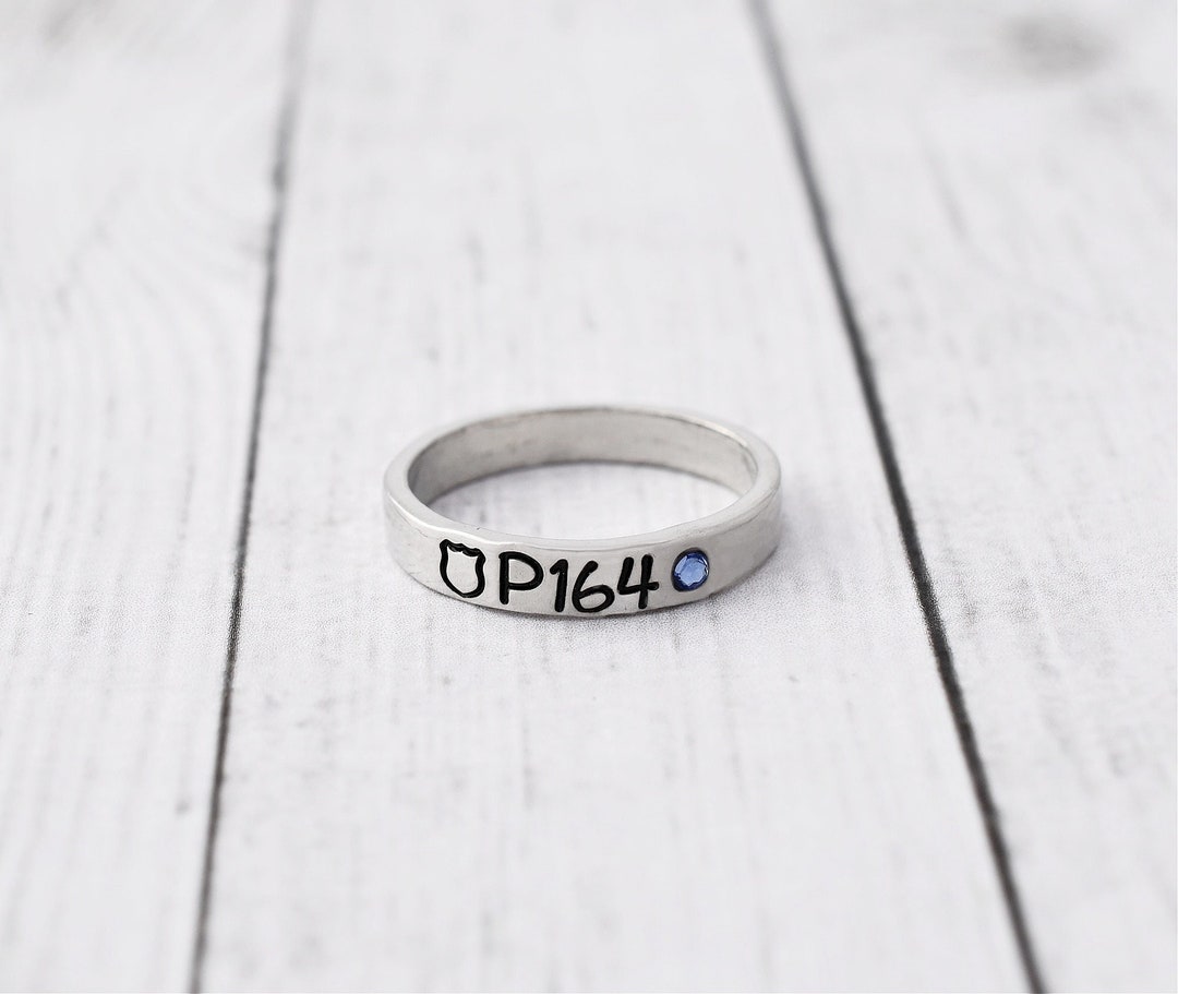 Police Ring Stacking Ring Police Officer Badge Number - Etsy