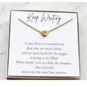 Geschenk für Schriftsteller, Schriftsteller Geschenk, Autor Geschenk, Bücherwurm Geschenke, Schriftsteller Halskette, Autor Halskette, Geschenk für Buch Autor, aufstrebender Autor Geschenk