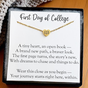 First Day of College Freshman Year Gift for Daughter Initial necklace Best Friend Gift Freshman Necklace Back to School Niece Gift