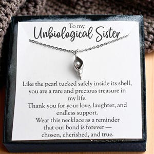 Unbiological Sisters Gift, Unbiological Sister Necklace for Her, Best Friend Gift for Female, Friendship Jewelry, Gifts for Her, BFF Gift