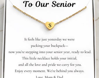 First Day Of Senior Year College High School Custom Initial Back To School Gifts From Parents Senior Gift Class Of 2025 12th Grade